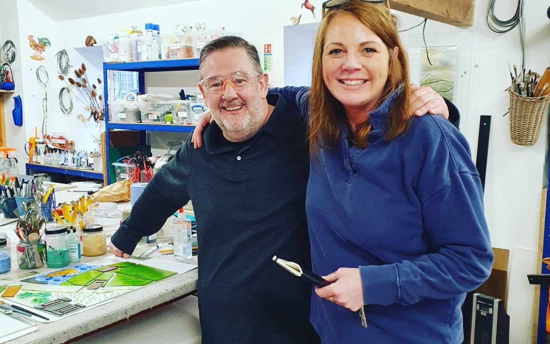 Comedian and Potter Johnny Vegas Tries His Hand at Glass Art