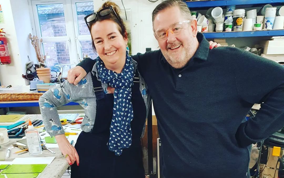Comedian and Potter Johnny Vegas Tries His Hand at Glass Art