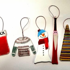 Fused Glass Christmas Hanging Decorations