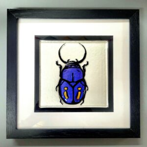 Colour-Changing Dichroic Beetles in Fused Glass
